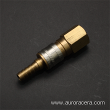 Suction gun metal connector for barmag DTY machine